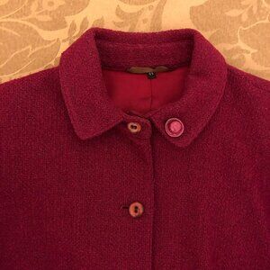 Burgundy Fully Lined Tweed Jacket